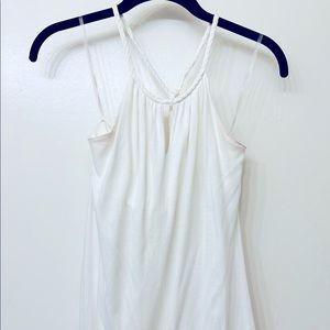 Womens white halter braid top